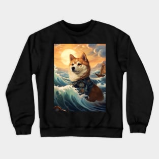 Shiba inu on the Sunset Crewneck Sweatshirt